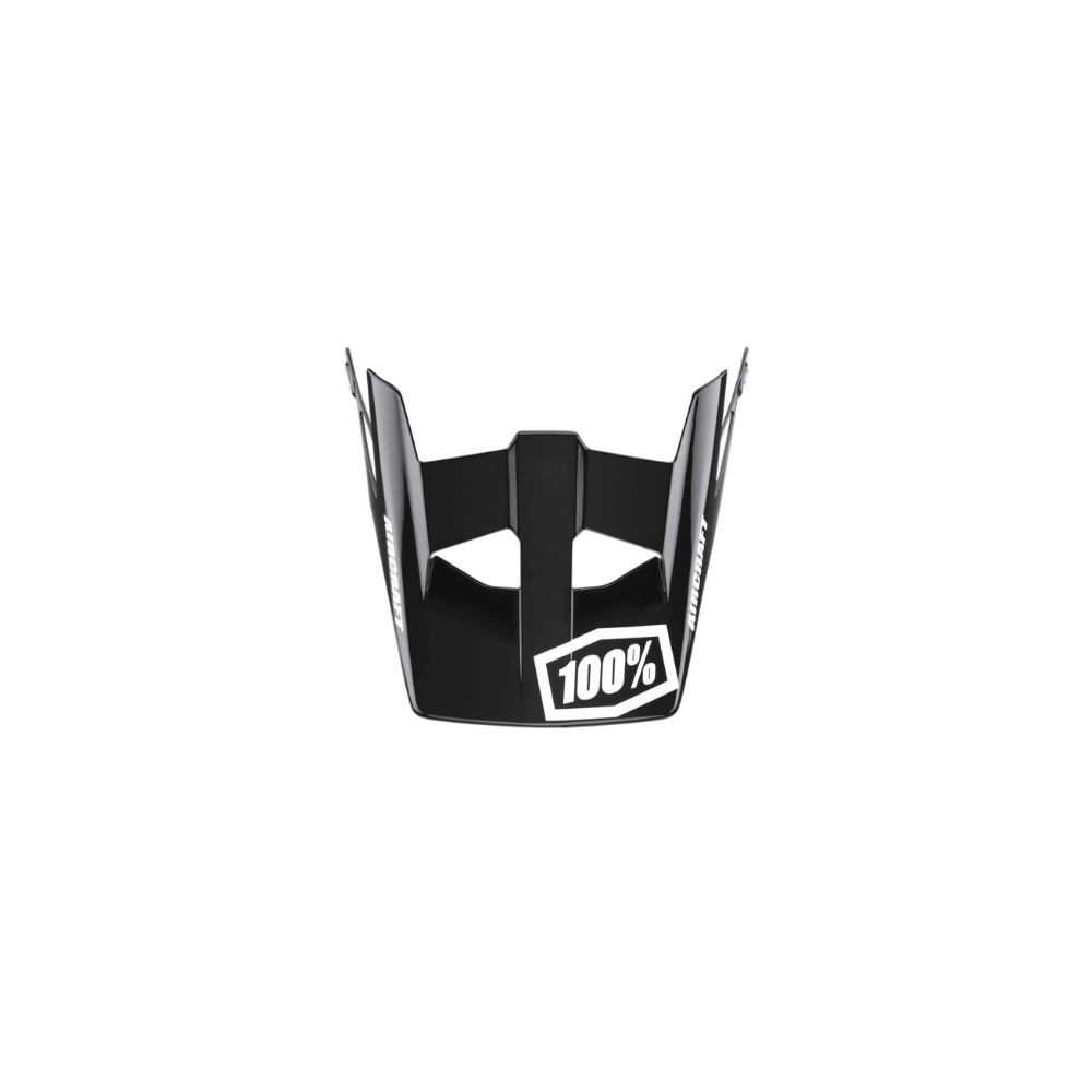 detached adjustable visor of a black full face helmet