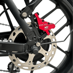 Load image into Gallery viewer, close up of the disc rotor and rear calliper of the Kristall Y20 fat tyre ebike. 
