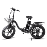 Load image into Gallery viewer, Black Kristall Y20 fat tyre electric bike 
