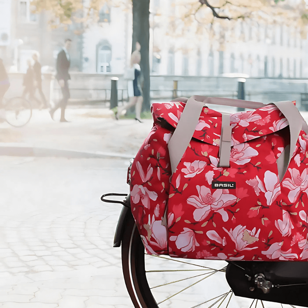 Basil Magnolia Shopper Bag 18L - Poppy Red