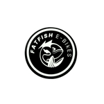 Load image into Gallery viewer, Fatfish Circular Logo Sticker White on Black 60MM
